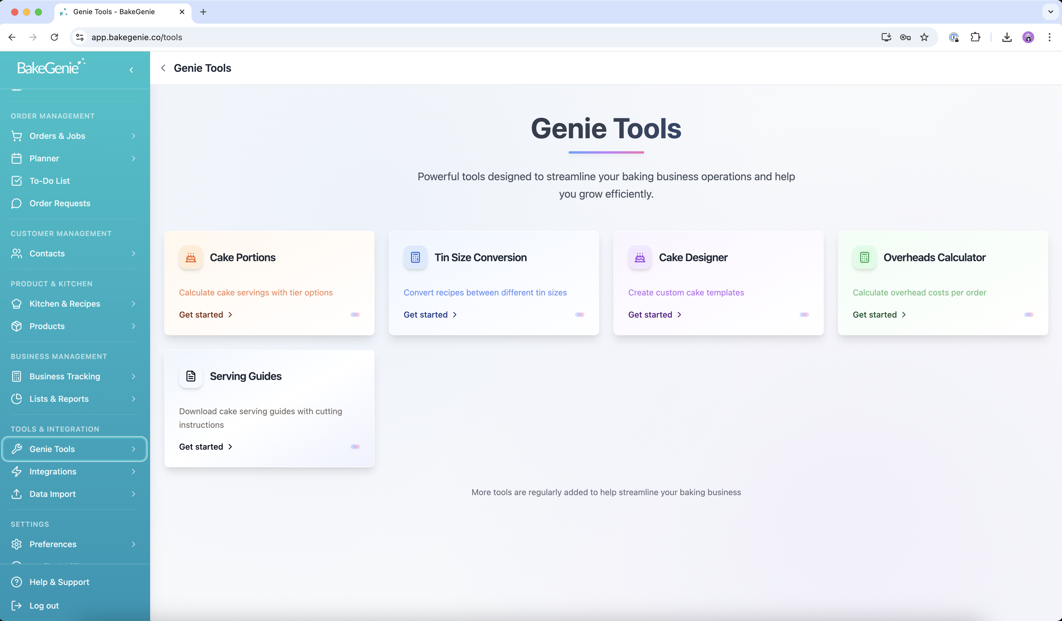 Bake Genie: From Broken to 600 Paying Members — screenshot 2 showing saas product interface