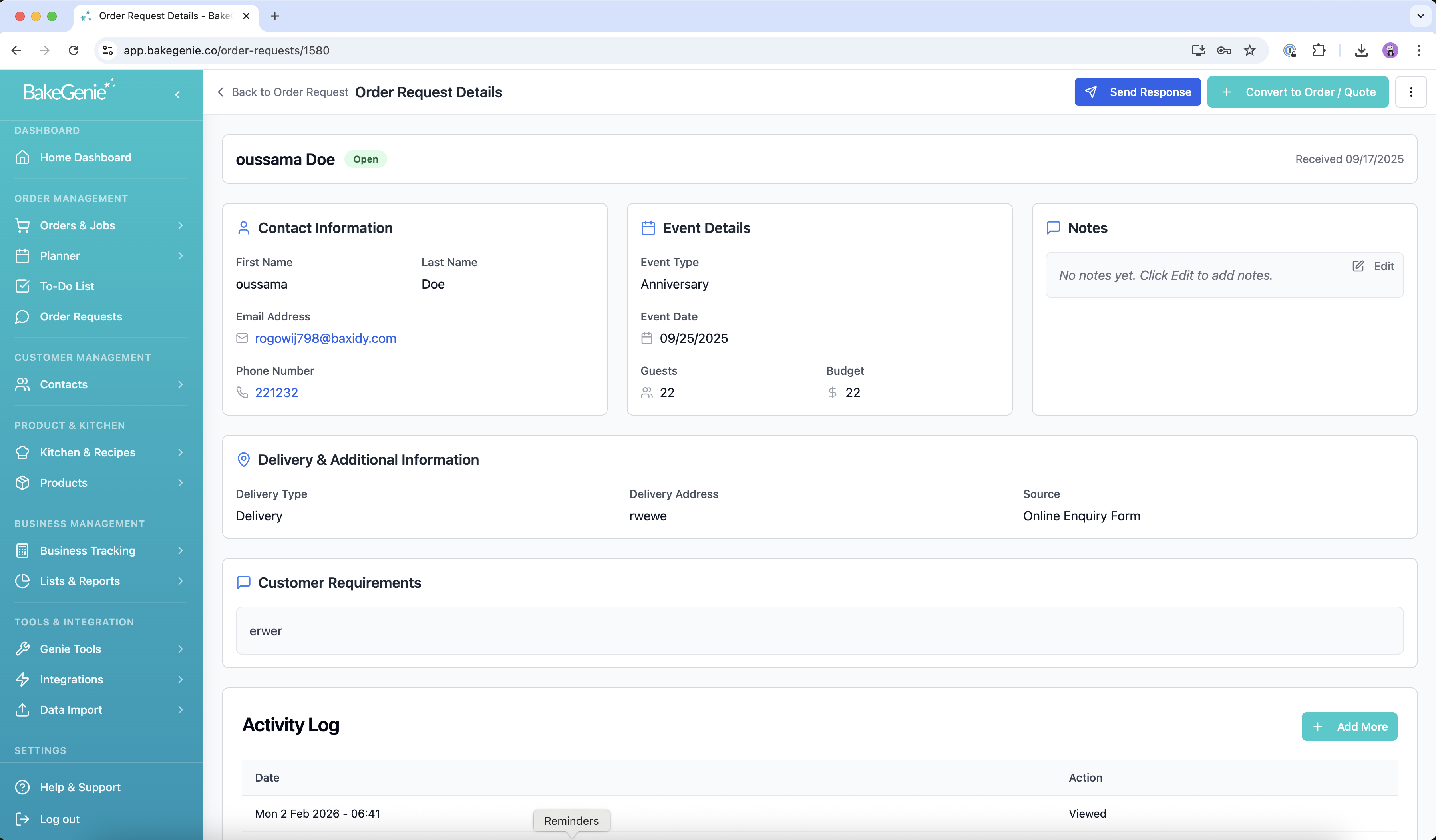 Bake Genie: From Broken to 600 Paying Members — screenshot 3 showing saas product interface